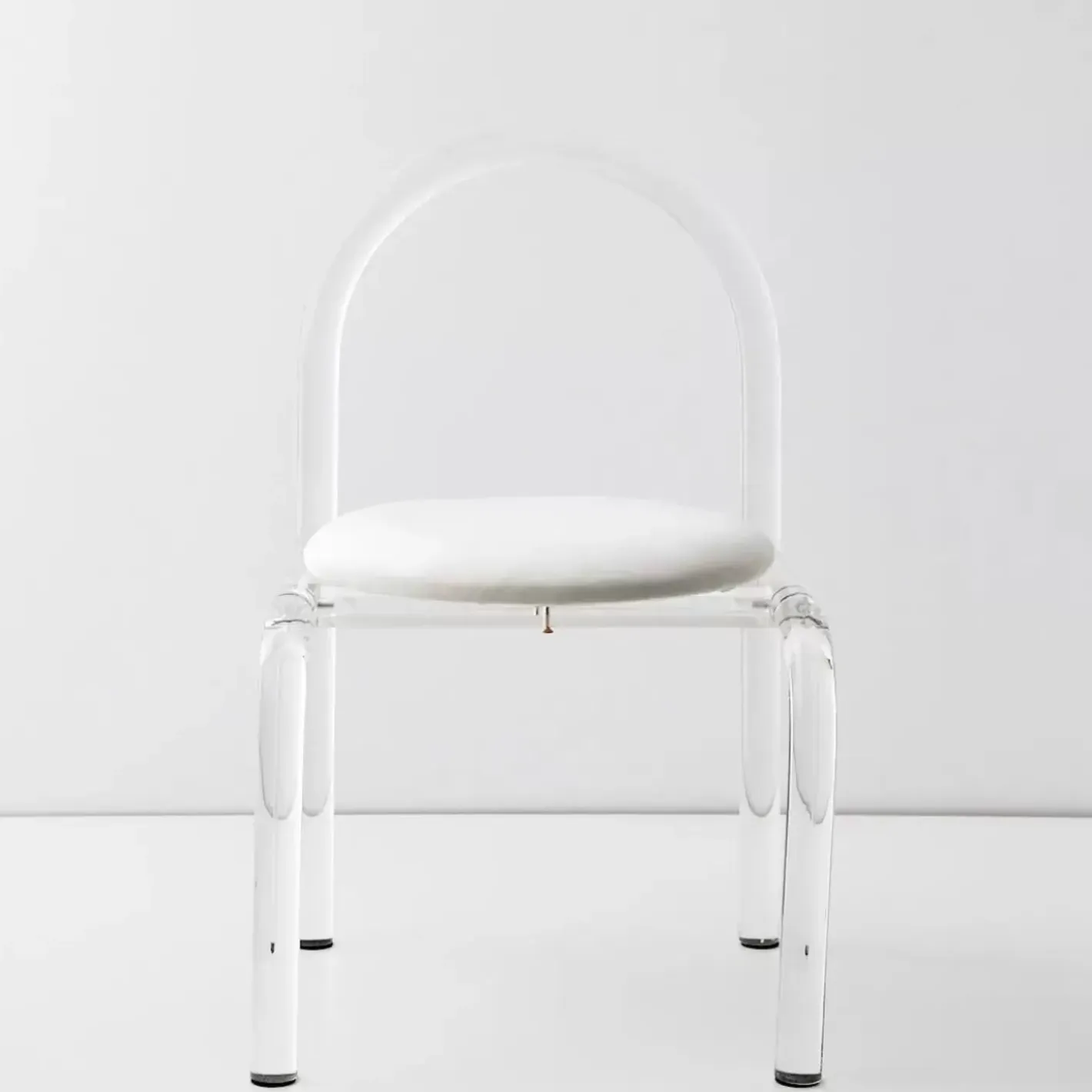 Best Arch Lucite Accent Chair White Furniture