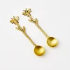 Best Bee Mine Brass Dessert Tea Spoon Set Tableware