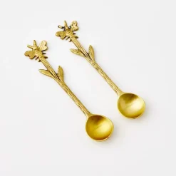 Best Bee Mine Brass Dessert Tea Spoon Set Tableware