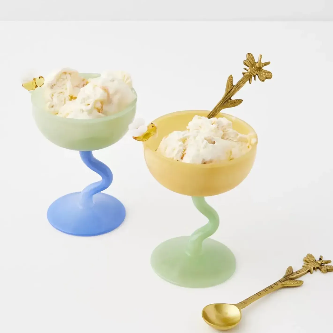 Best Bee Mine Brass Dessert Tea Spoon Set Tableware