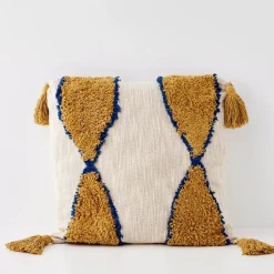 Outlet Boho Cotton Cushion With Insert Nude/Beige Cushions & Throws