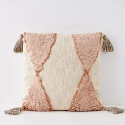 Best Boho Cotton Cushion With Insert Nude/Pink Cushions & Throws