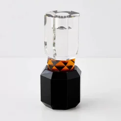 Sale Brilliant Crystal Taper Candle Holder Clear Black Candle Holders