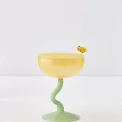 Bumble Cocktail Glass Yellow/Green Cocktail Glasses