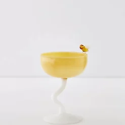 Online Bumble Cocktail Glass Yellow/White Cocktail Glasses