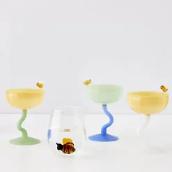 Online Bumble Cocktail Glass Yellow/White Cocktail Glasses