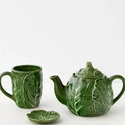 Hot Cabbage Ceramic Tea Pot Green Tableware
