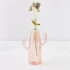 Online Cactus Tall Coloured Glass Vase Pink Vases