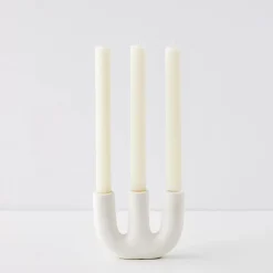 Online Candelabra Ceramic Taper Candle Holder White Candle Holders