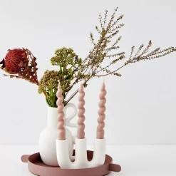 Online Candelabra Ceramic Taper Candle Holder White Candle Holders