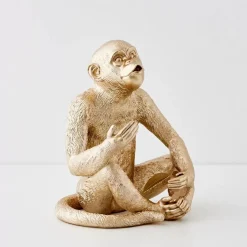 New Charlie Chimp Resin Wine Holder Gold Decorative Objects & Trays