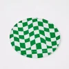 Clearance Check Acrylic Coaster Green Tableware