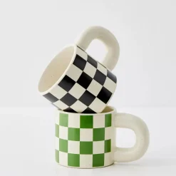 Sale Checkerboard Ceramic Mug Mugs & Teacups