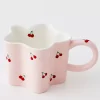 New Cherry Ceramic Mug Pink Mugs & Teacups