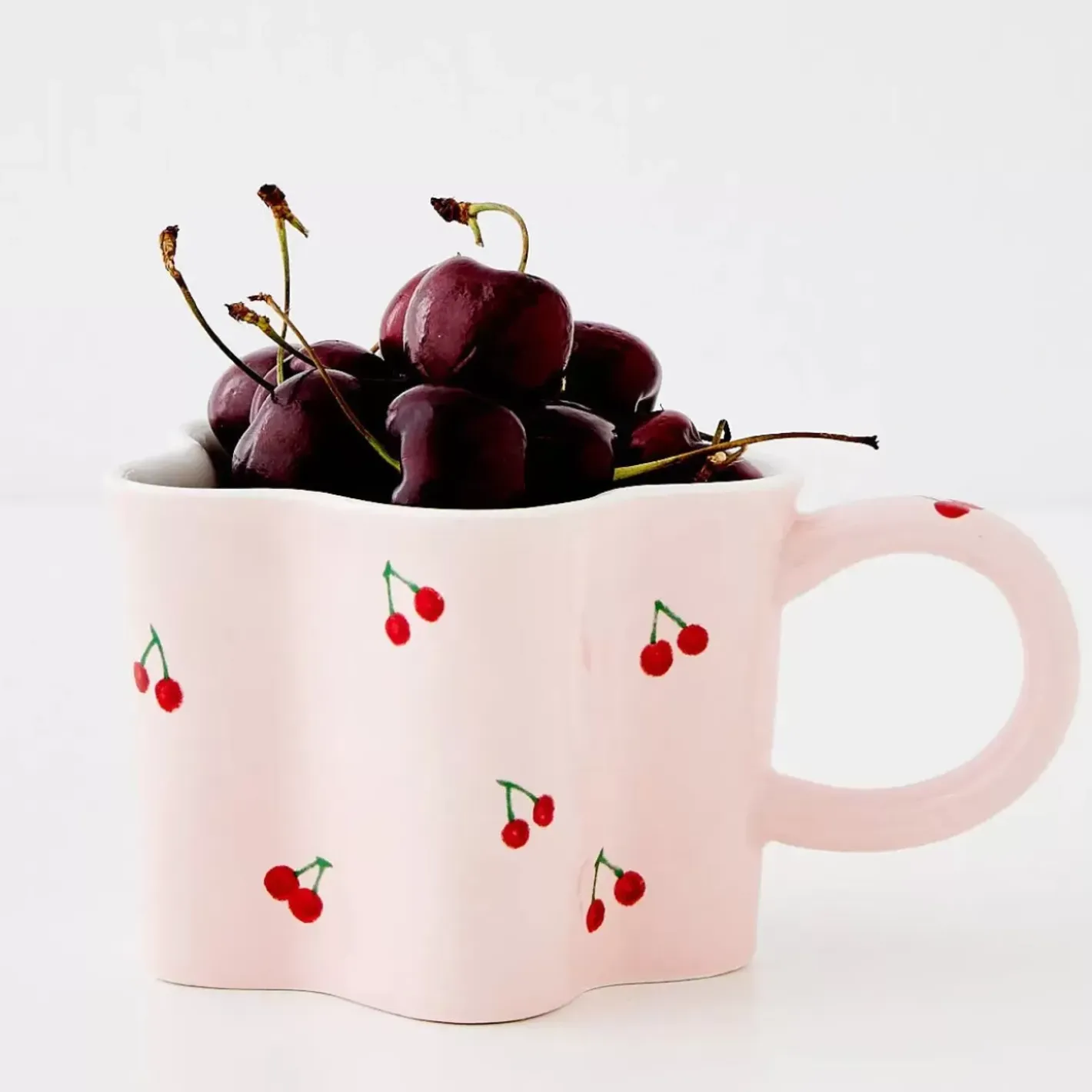 New Cherry Ceramic Mug Pink Mugs & Teacups