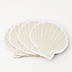 Hot Clam Shell Coaster Set Of 4 Natural Tableware