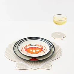 Hot Clam Shell Coaster Set Of 4 Natural Tableware