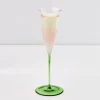 Online Coloured Bloom Champagne Glass Pink Wine Glasses