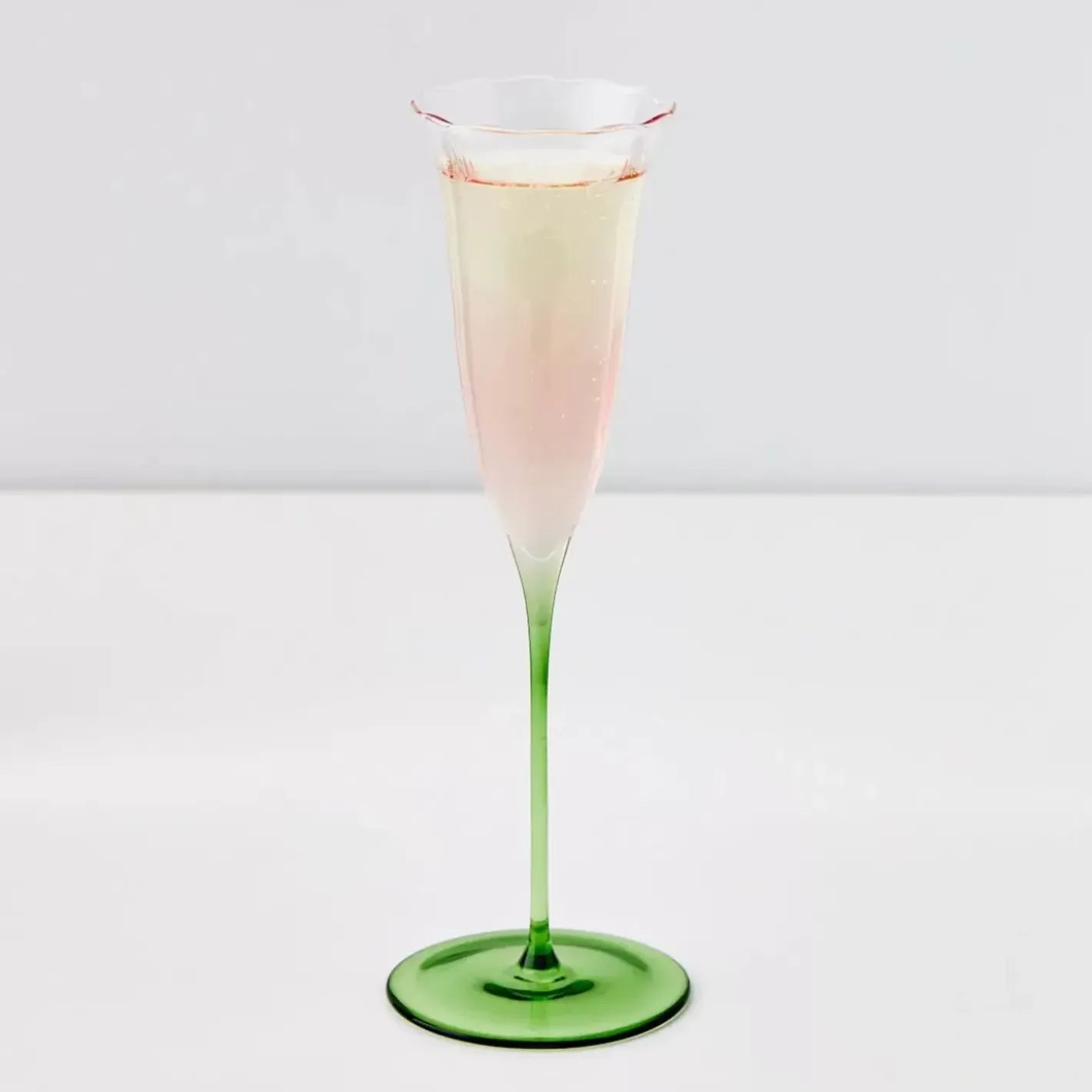 Online Coloured Bloom Champagne Glass Pink Wine Glasses