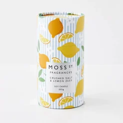 Discount Crushed Salt & Lemon Zest Soy Scented Candle Home Fragrance