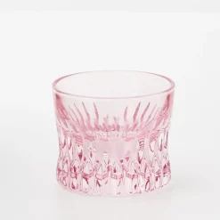 Hot Crystal Cut Glass Tumbler Pink Drinkware