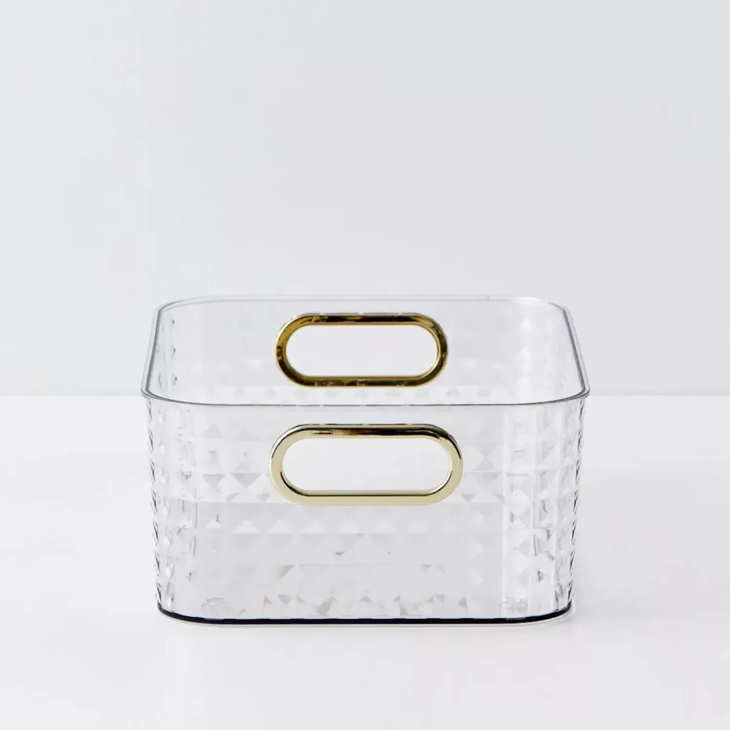 Best Crystal Cut Storage Container Clear Bathroom Storage