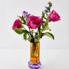 Discount Cushion Crystal Cut Coloured Vase Amber Vases