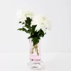 Outlet Cushion Crystal Cut Coloured Vase Pink Vases