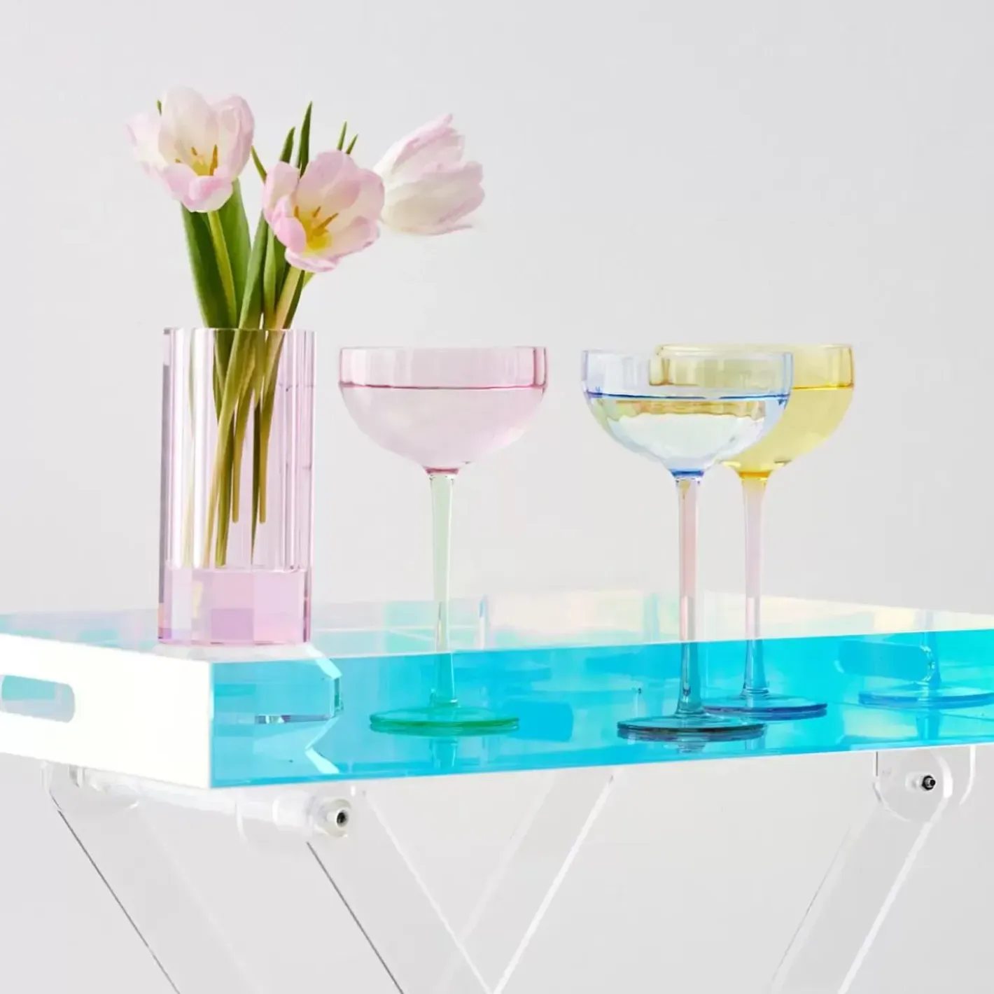 Outlet Cushion Crystal Cut Coloured Vase Pink Vases