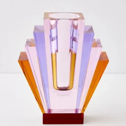 Best Diamond Deco Crystal Coloured Vase Pink Purple Vases