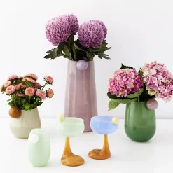 Outlet Droplet Medium Coloured Glass Vase Teal Vases