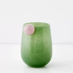 Outlet Droplet Medium Coloured Glass Vase Teal Vases