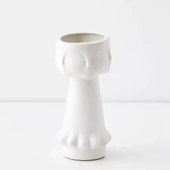 Outlet Gemelli Ceramic Vase White Vases