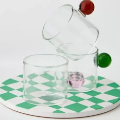 Outlet Glass Espresso Coffee Cup Pink Mugs & Teacups