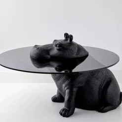 New Hippo Glass Coffee Table Black Furniture