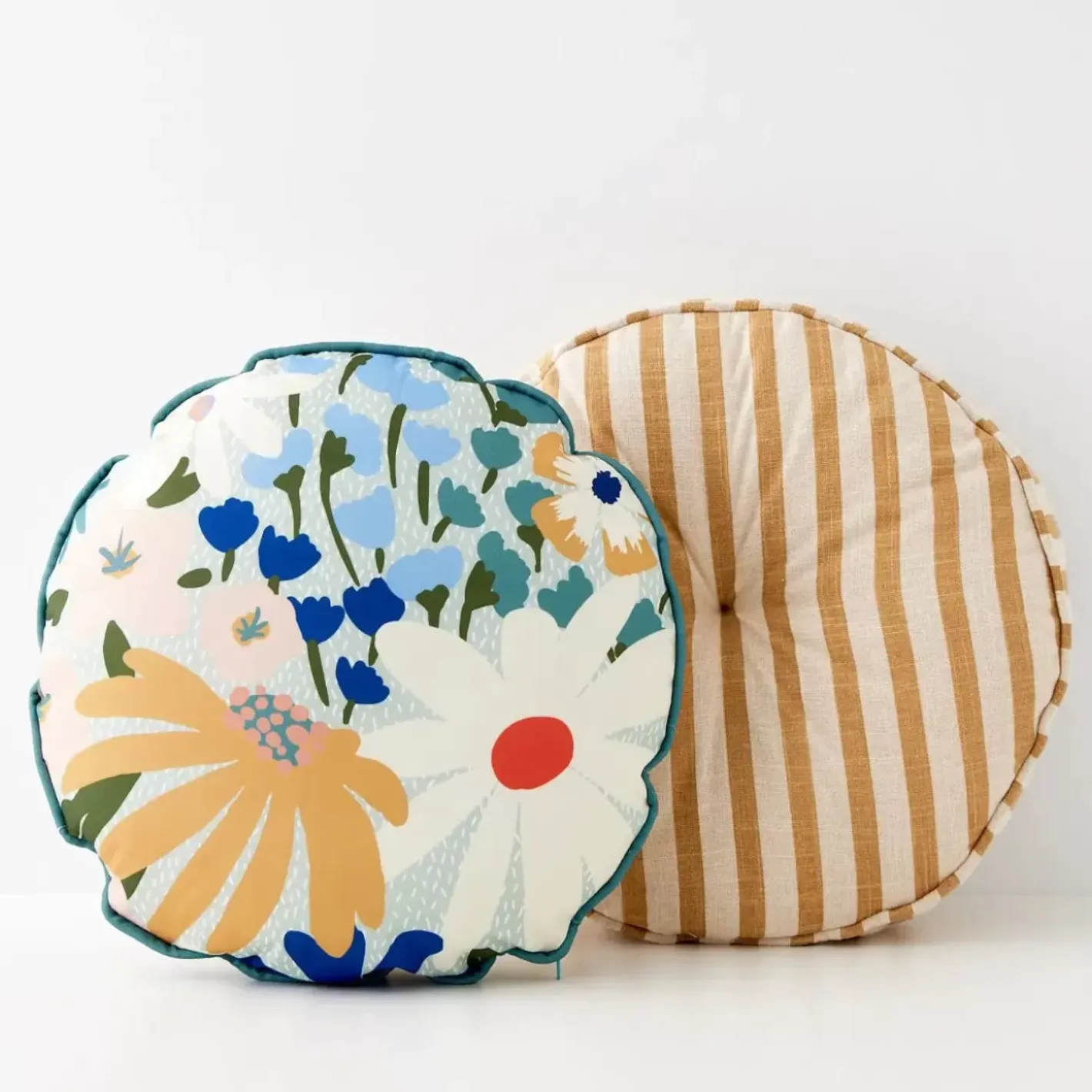 In Bloom Alfresco Cushion With Insert Blue Cushions & Throws