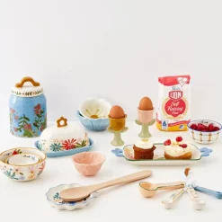 New In Bloom Ceramic Serving Tray Blue Serveware