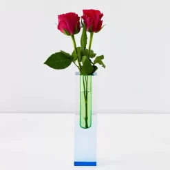 New Kaleidoscope Ombre Acrylic Vase Navy/Green Vases