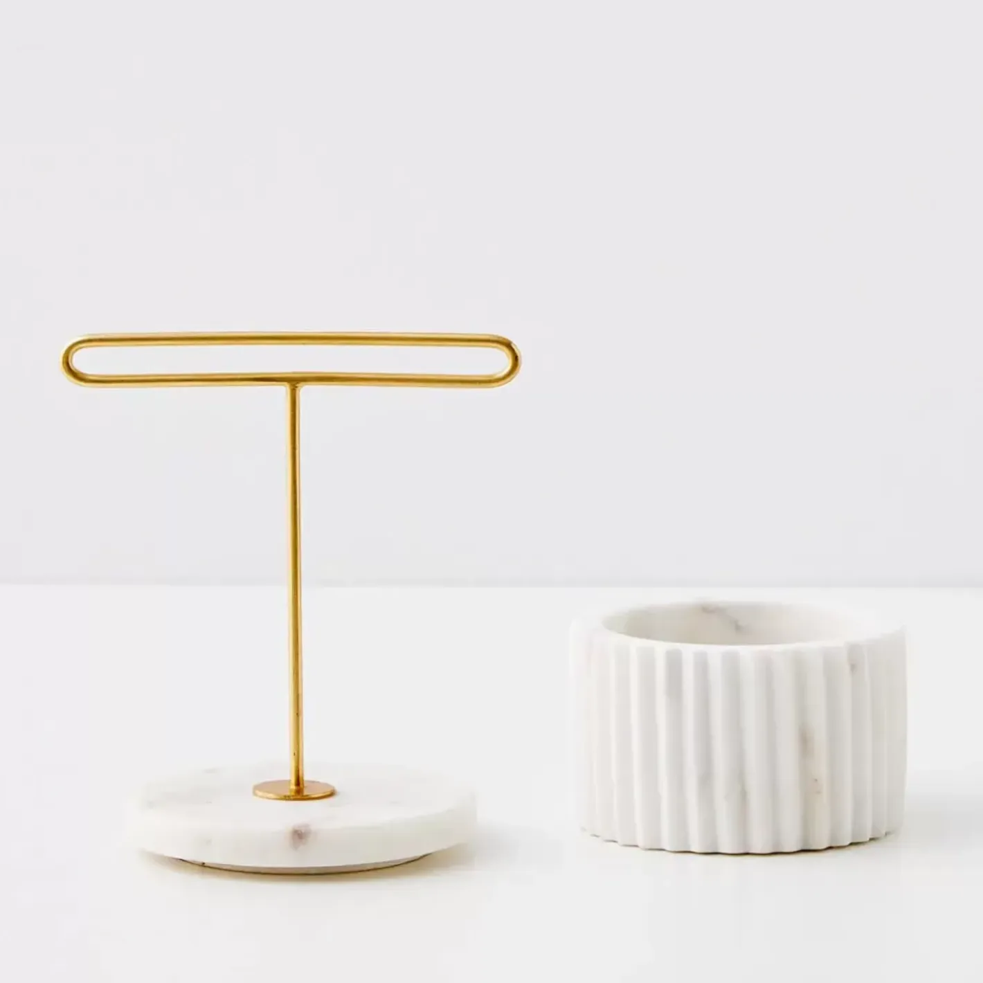 Outlet Keepsake 2 Piece Marble Jewellery Stand Jewellery Organisation