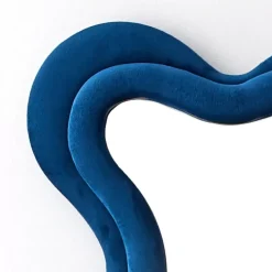 Sale Kinked Wavy Velvet Full Length Mirror Blue Mirrors