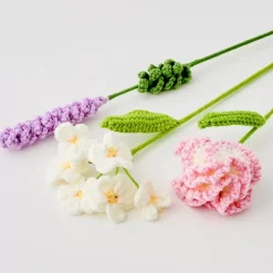 Discount Lavender Hand Knitted Crochet Flower Purple Vases