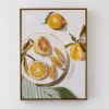 Online Lemon Slices Framed Canvas Oil Painting Wall Art