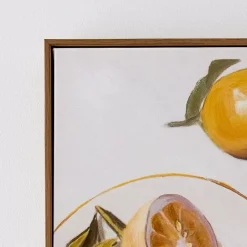 Online Lemon Slices Framed Canvas Oil Painting Wall Art