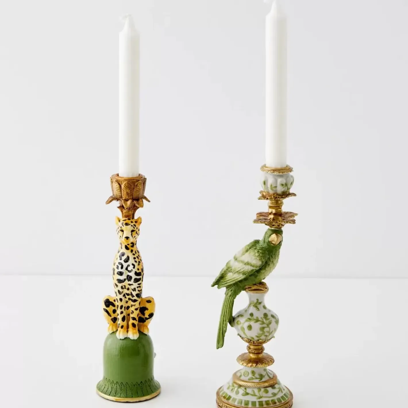 Sale Leon Leopard Resin Candle Holder Candle Holders