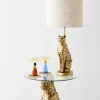 Clearance Leon Leopard Resin Table Lamp Gold Lighting