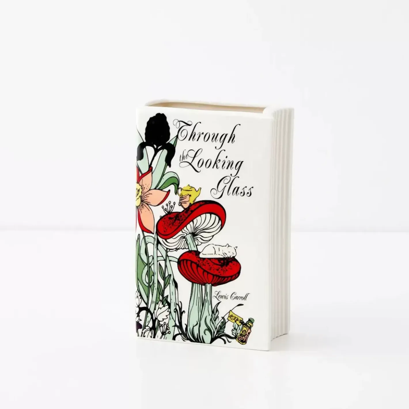 Discount Looking Glass Ceramic Book Vase White Vases