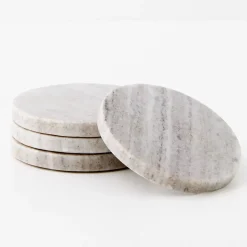 Best Marble Coasters 4 Pack Beige Tableware
