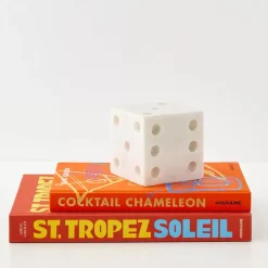 Discount Marble Dice Sculpture White Decorative Objects & Trays
