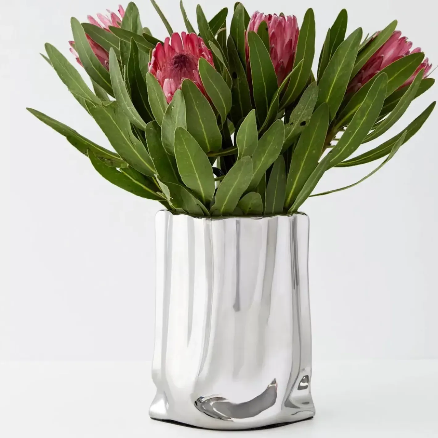Online Mercury Metal Vase Silver Vases