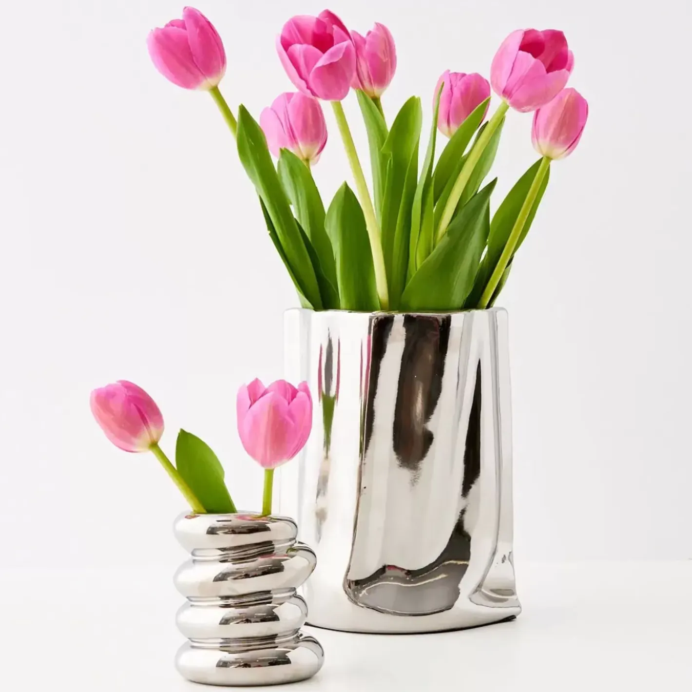 Online Mercury Metal Vase Silver Vases